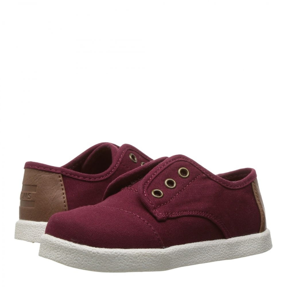 Toms Paseo Burgungy Canvas Size 10